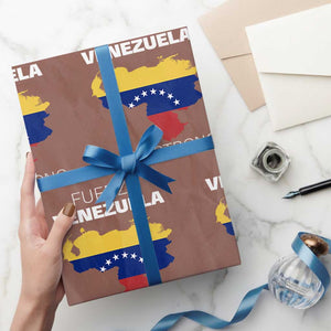Fuerza Venezuela Strong Solidarity Wrapping Paper Roll Hope Support Venezuelan Patriotic Flag Map