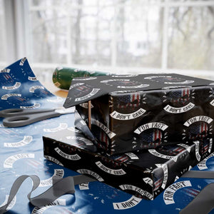 Fun Fact I Dont Care Wrapping Paper Roll Retro US Flag Skull Skeleton Funny Saying Quote TS10 Black Print Your Wear
