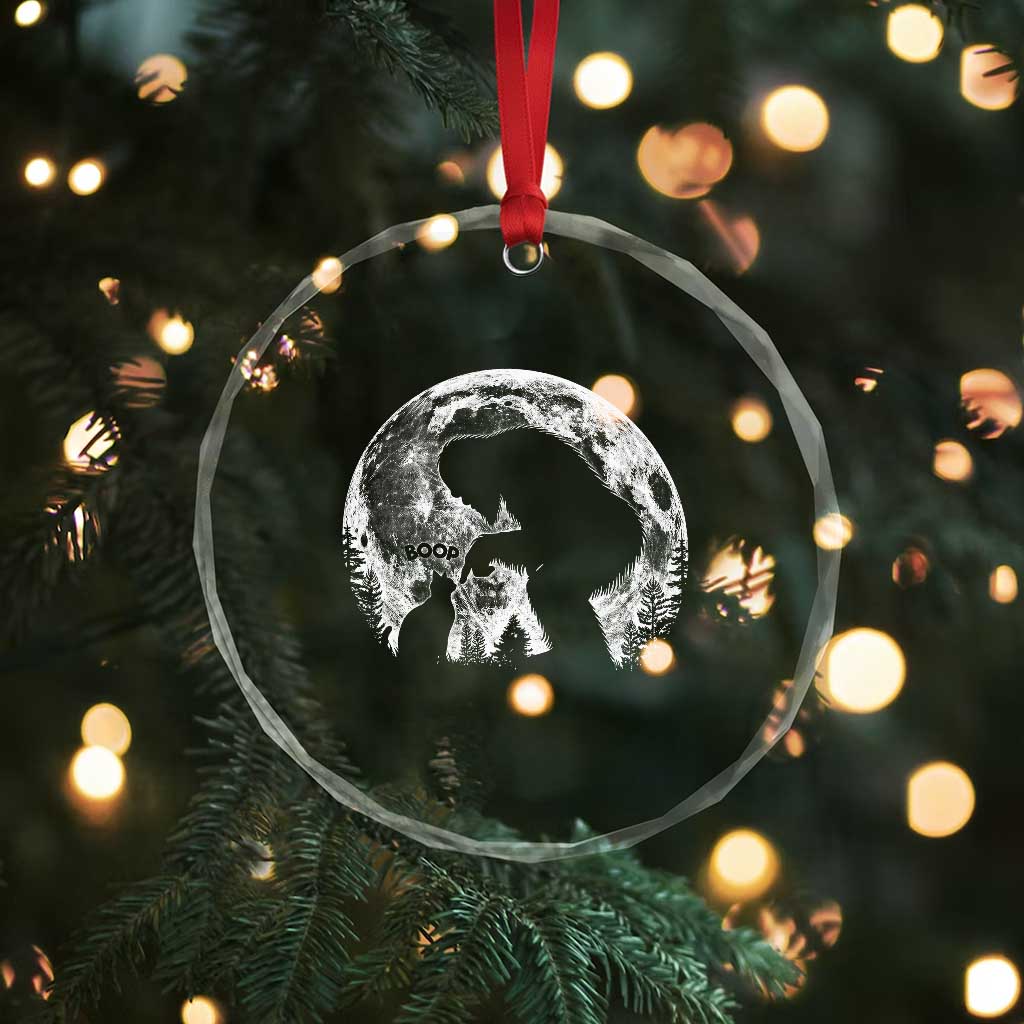 Fun Hand Boop Nose Bigfoot Cat Crystal Glass Ornament Sasquatch Full Moon TS10 Print Your Wear