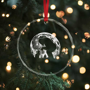 Fun Hand Boop Nose Bigfoot Cat Crystal Glass Ornament Sasquatch Full Moon TS10 Print Your Wear