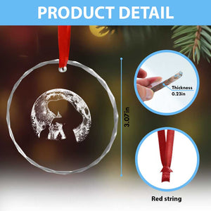 Fun Hand Boop Nose Bigfoot Cat Crystal Glass Ornament Sasquatch Full Moon TS10 Print Your Wear