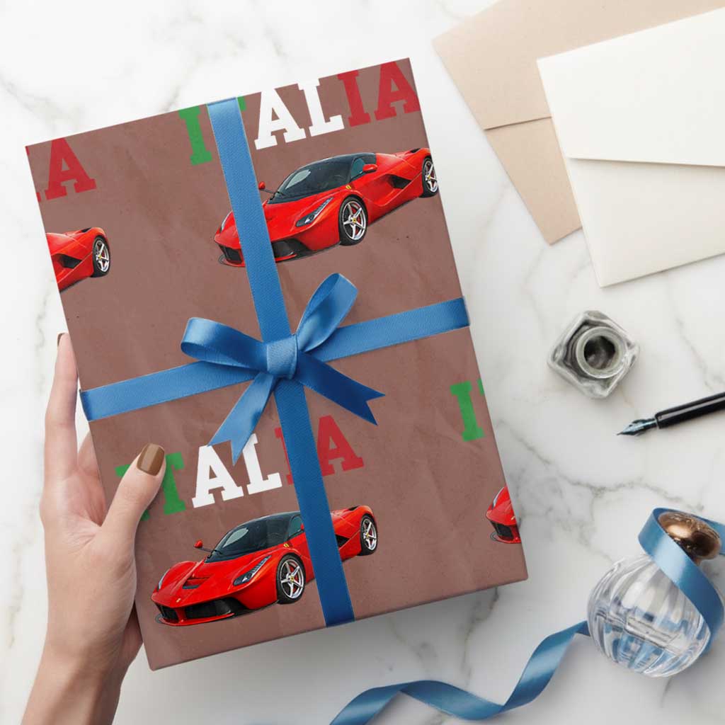 Fun Italian Exotic Supercar Wrapping Paper Roll