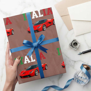 Fun Italian Exotic Supercar Wrapping Paper Roll