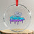 Fun Six Seven Crystal Glass Ornament Funny 6 7 Meme Gen Alpha Slang Streetwear Gradient TS10 Transparent Glass 3'' Circle Print Your Wear