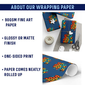 Fun Six Seven Graffiti Wrapping Paper Roll Funny 67 Meme Gen Alpha Slang Streetwear Hip Hop TS10 Print Your Wear