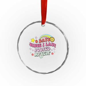 Funny 0 Days Since I Last Pooped Myself Crystal Glass Ornament Joke Meme Gag TS11 Print Your Wear