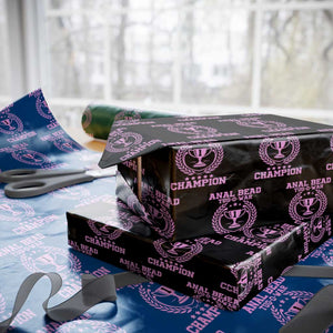 Funny #1 Anal Bead Tug O War Champion Wrapping Paper Roll Pink Adult Humor Cringe - Print Your Wear