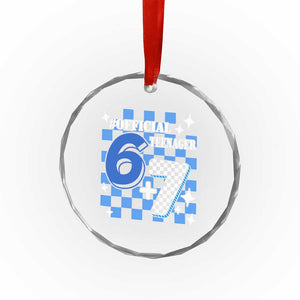Funny 13th Birthday Official Teenager Crystal Glass Ornament 6+7 13 Year Old Boys Kids Checkered 67 Meme TS10 Print Your Wear