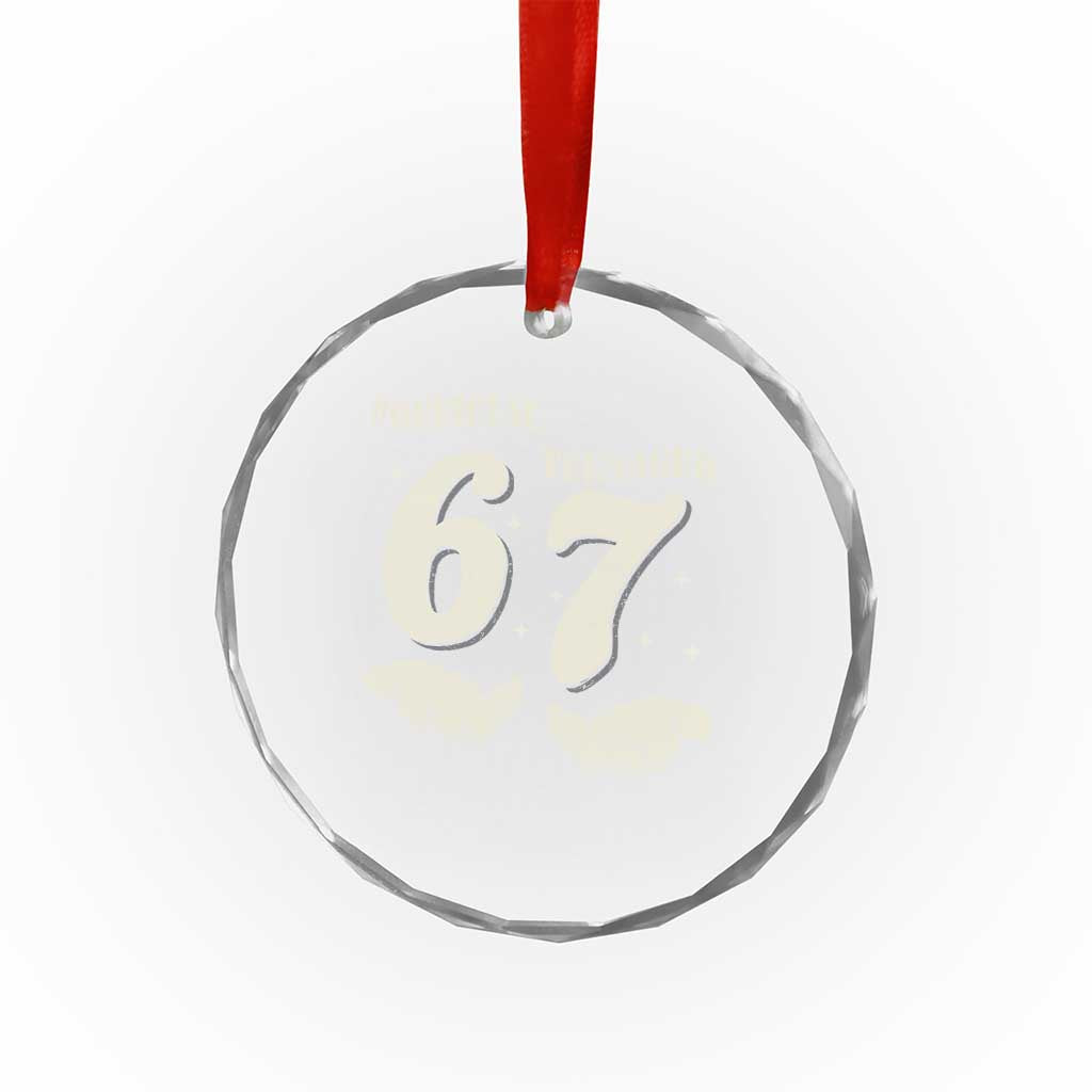 Funny 13th Birthday Official Teenager Crystal Glass Ornament Viral Meme Six Seven 6 7 Hands 13 Years Old Boys Kids TS10 Print Your Wear
