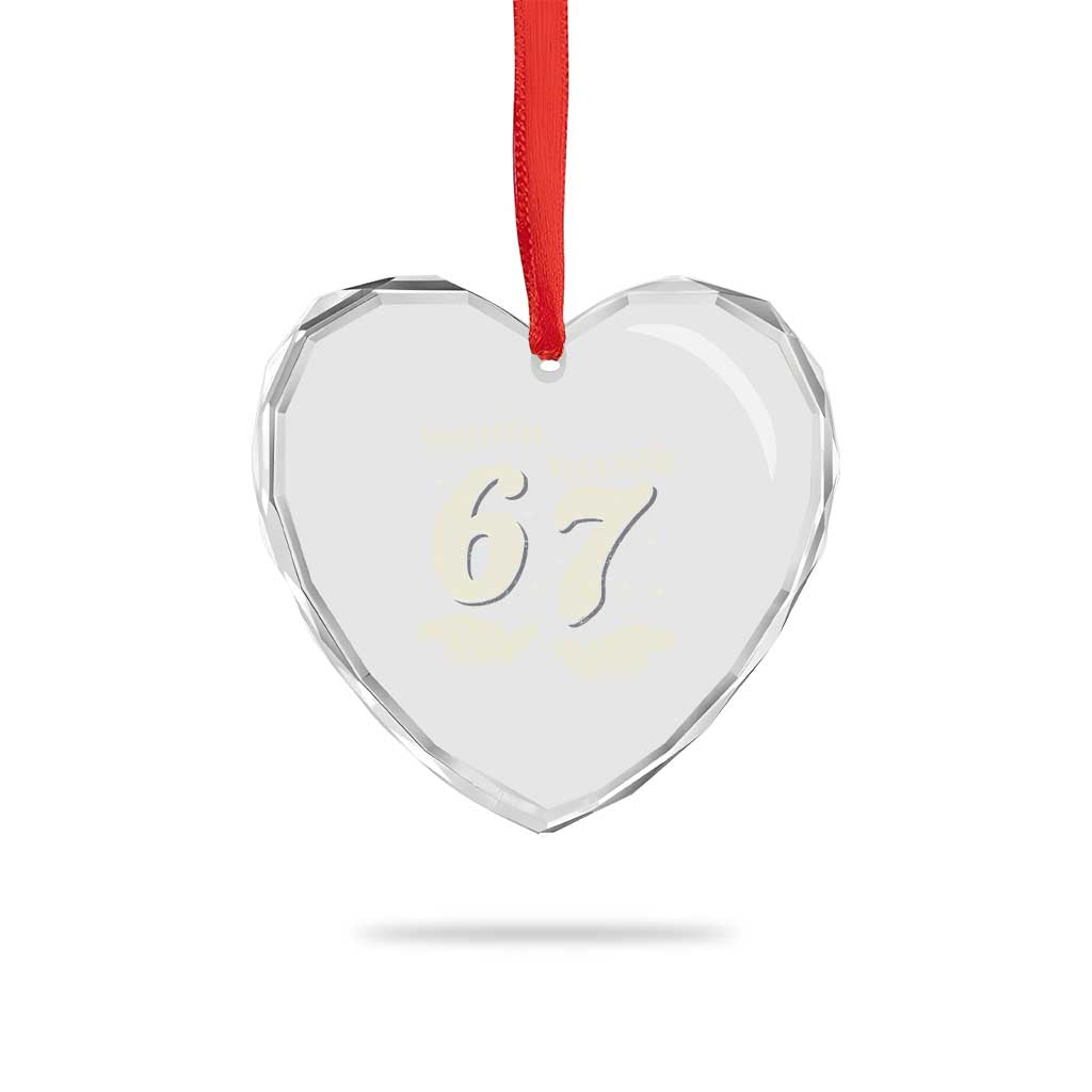 Funny 13th Birthday Official Teenager Heart Crystal Glass Ornament Viral Meme Six Seven 6 7 Hands 13 Years Old Boys Kids TS10 Print Your Wear