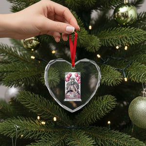 Funny 30th Birthday Queen Tarot Card Heart Crystal Glass Ornament Gothic Skeleton Dark Humor Gift