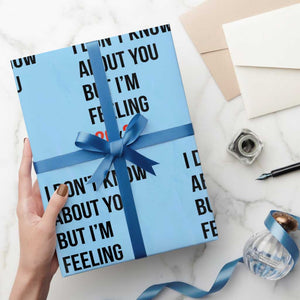 Funny 40th Birthday Pop Culture Lyric Parody Wrapping Paper Roll Im Feeling 20x2 40 Years Old Milestone Bday Gag Gift
