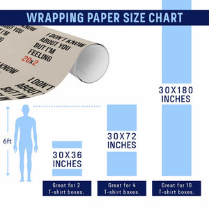 Funny 40th Birthday Pop Culture Lyric Parody Wrapping Paper Roll Im Feeling 20x2 40 Years Old Milestone Bday Gag Gift