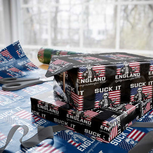 Funny 4th Of July George Washington Wrapping Paper Roll Suck It England