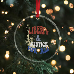 Funny 4th of July Liberty And Justice For All Crystal Glass Ornament Statue Of Liberty TS11 Print Your Wear