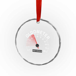 Funny 50th Birthday Crystal Glass Ornament Oldometer Odometer 50 Year Old Joke TS10 Print Your Wear
