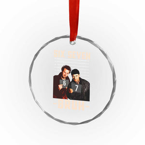 Funny 6 7 Meme Crystal Glass Ornament Retro Home Christmas Movie Alone TS10 Print Your Wear