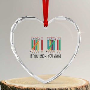 Funny 6 7 Pencil Humor Heart Crystal Glass Ornament If You Know You Know Six Seven Joke TS02 Transparent Glass 3'' Heart Print Your Wear