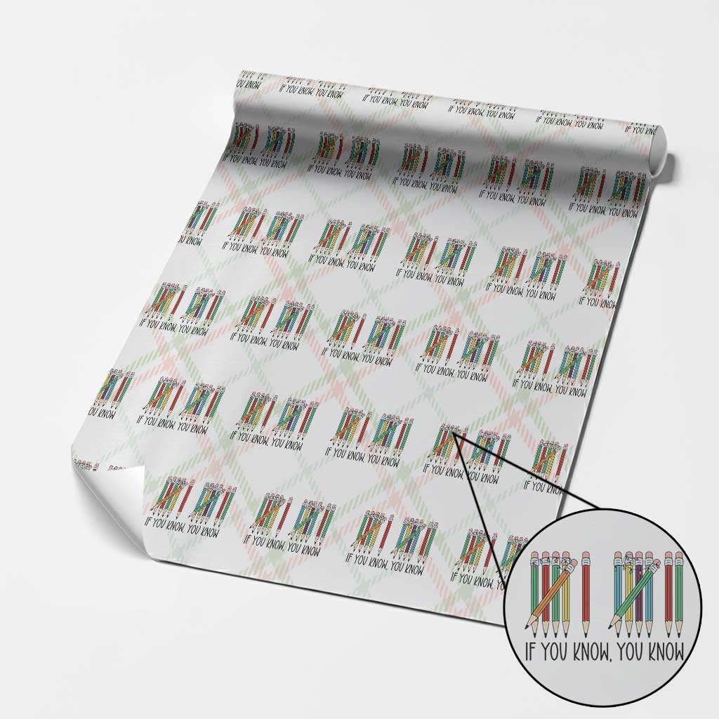 Funny 6 7 Pencil Humor Wrapping Paper Roll If You Know You Know Six Seven Joke TS02 Christmas Plaid Print Your Wear