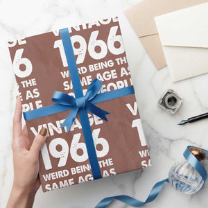 Funny 60th Birthday Wrapping Paper Roll Turning 60 Year Old Gifts Weird Being The Same Age As Old People TS10 Mocha Print Your Wear