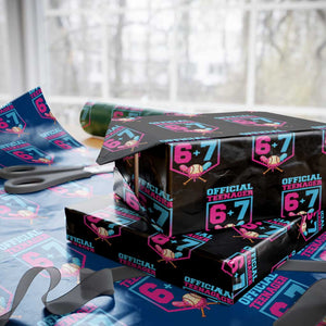 Funny 67 Baseball 13th Birthday Wrapping Paper Roll Ice Cream Drip 13th Bday Official Teenager TS11 Black Print Your Wear