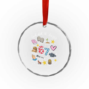 Funny 67 Christian Crystal Glass Ornament God Did It First Six Seven Meme Bible Verses TS11 Print Your Wear