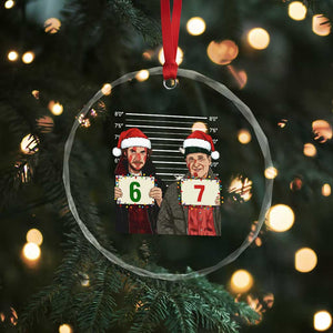 Funny 67 Christmas Movie Crystal Glass Ornament Six Seven Wet Bandits Home Xmas Alone TS11 Print Your Wear