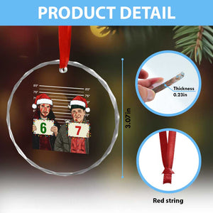 Funny 67 Christmas Movie Crystal Glass Ornament Six Seven Wet Bandits Home Xmas Alone TS11 Print Your Wear
