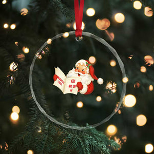 Funny 67 Christmas Santa Crystal Glass Ornament Naughty List Kids Who Say Six Seven Meme TS11 Print Your Wear