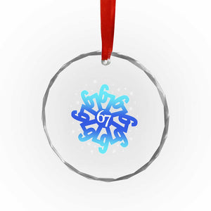 Funny 67 Christmas Snowflake Crystal Glass Ornament Six Seven Meme Xmas TS11 Print Your Wear