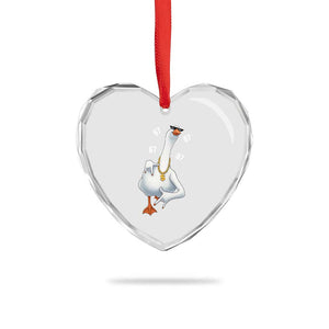 Funny 67 Cool Silly Goose Hip Hop Gangster Heart Crystal Glass Ornament TS11 Print Your Wear