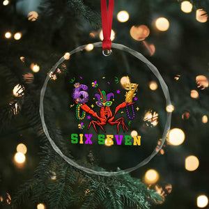 Funny 67 Crawfish Mardi Gras Crystal Glass Ornament Six Seven Meme TS12 Print Your Wear