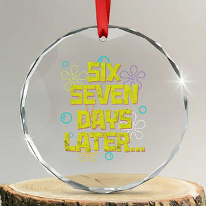 Funny 67 Days Later Crystal Glass Ornament 67 Days Of School Meme Teacher TS11 Transparent Glass 3'' Circle Print Your Wear