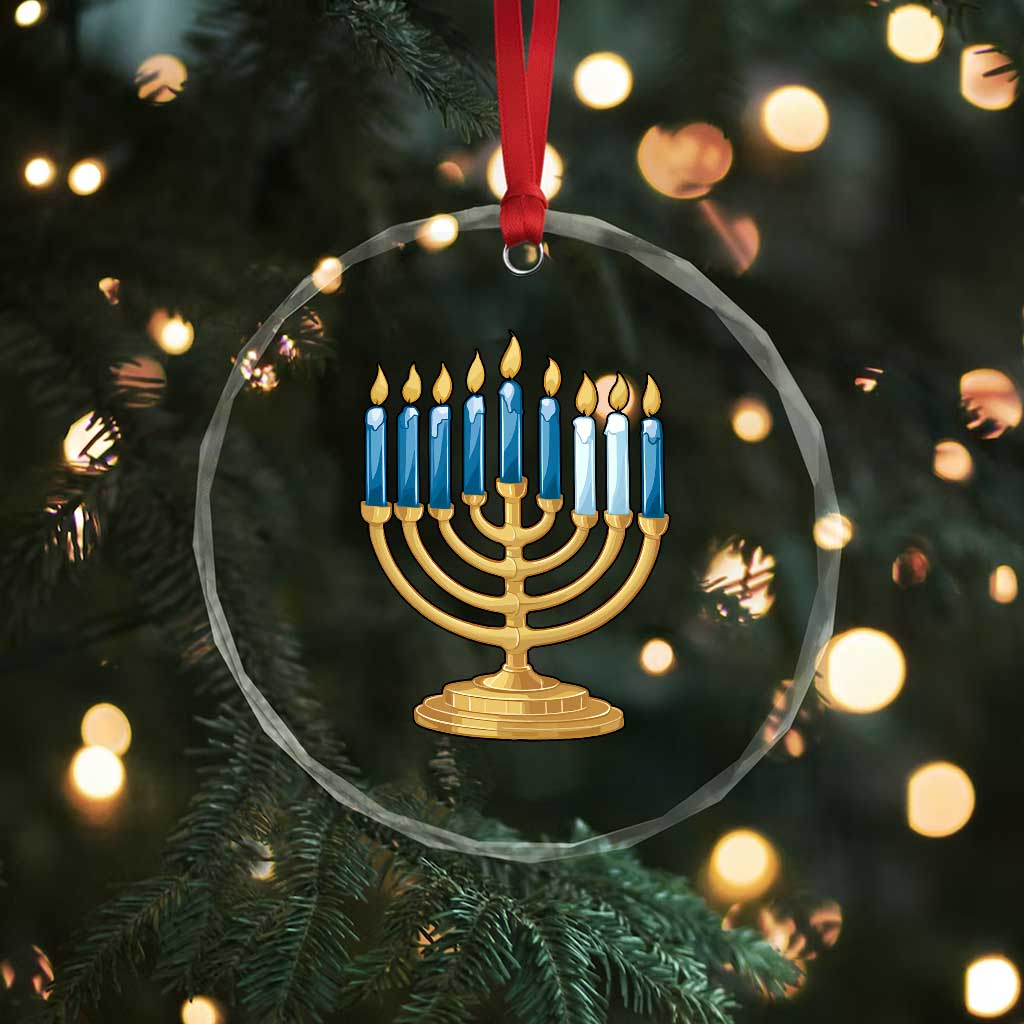 Funny 67 Hanukkah Crystal Glass Ornament Chanukah Menorah Sixth Seventh Night TS11 Print Your Wear