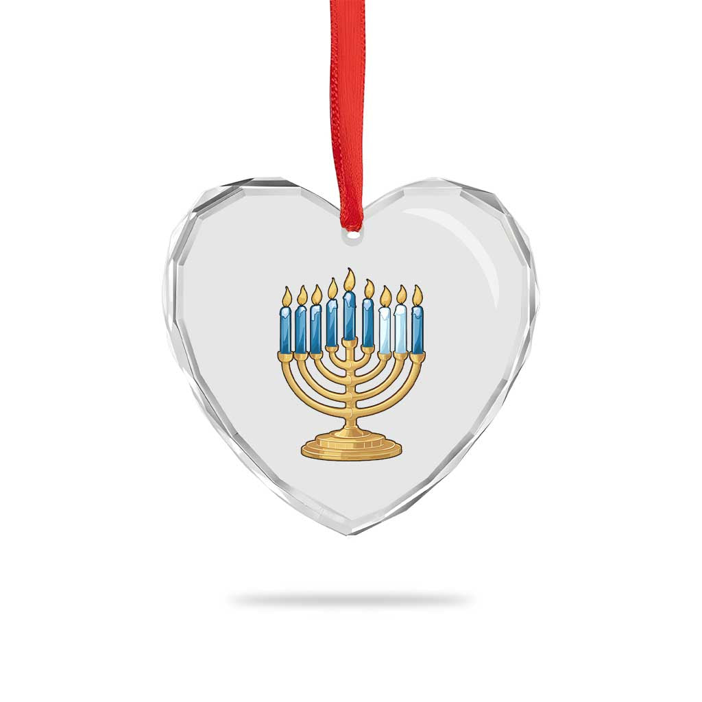 Funny 67 Hanukkah Heart Crystal Glass Ornament Chanukah Menorah Sixth Seventh Night TS11 Print Your Wear