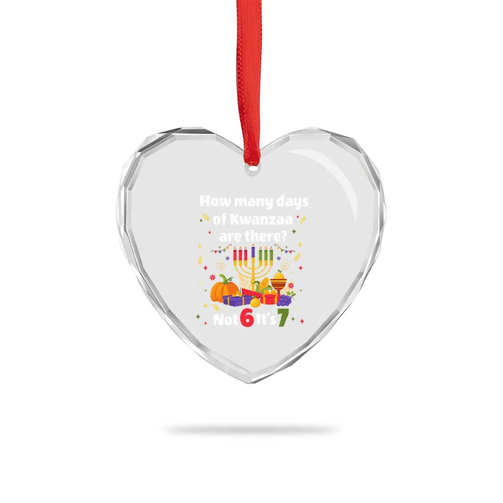 Funny 67 Kwanzaa Heart Crystal Glass Ornament How Many Days Of Kwanzaa Are There Not 6 It Is 7 TS11 Print Your Wear