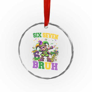 Funny 67 Mardi Gras Crystal Glass Ornament Six Seven Bruh Dabbing Jester TS11 Print Your Wear