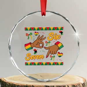 Funny 67 Meme Black History Month Crystal Glass Ornament Gen Z Alpha Gift TS12 Transparent Glass 3'' Circle Print Your Wear