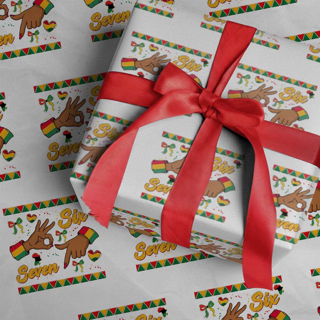 Funny 67 Meme Black History Month Wrapping Paper Roll Gen Z Alpha Gift TS12 White Print Your Wear