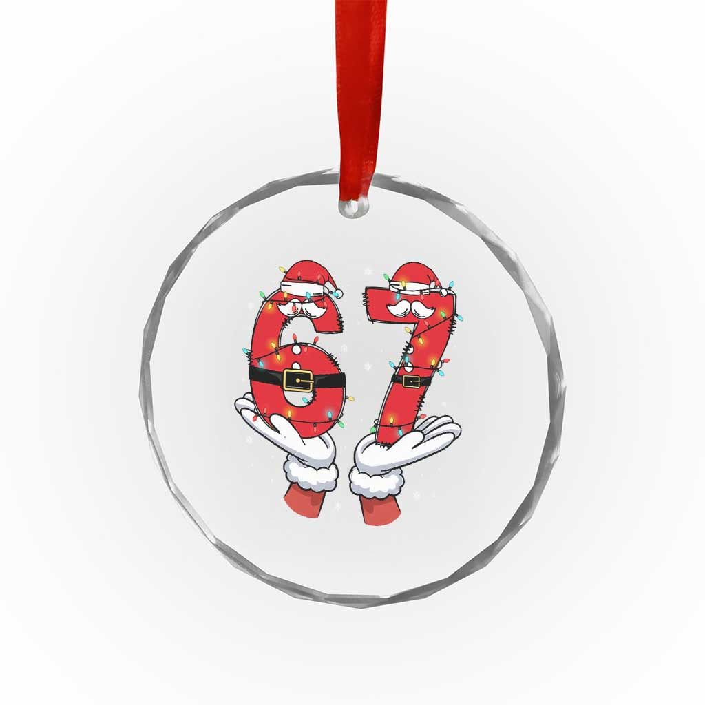 Funny 67 Meme Crystal Glass Ornament Funny Christmas Party Holiday Gift TS12 Print Your Wear