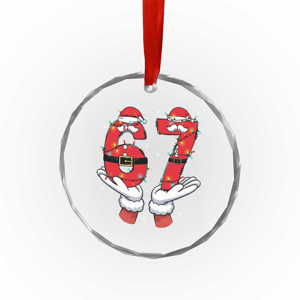 Funny 67 Meme Crystal Glass Ornament Funny Christmas Party Holiday Gift TS12 Print Your Wear
