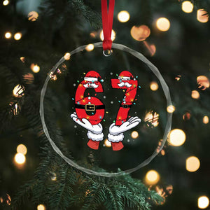 Funny 67 Meme Crystal Glass Ornament Funny Christmas Party Holiday Gift TS12 Print Your Wear