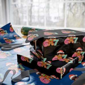 Funny 67 Meme Gingerbread Donut Wrapping Paper Roll Cool Christmas Cookie Six Seven Santa Hat Sprinkles TS02 Black Print Your Wear