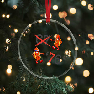Funny 67 Meme Hot Dog Lover Crystal Glass Ornament USA 250 BBQ Celebration TS12 Print Your Wear