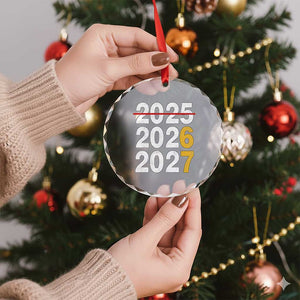 Funny 67 New Year Crystal Glass Ornament Happy New Year 2026 2027 Six Seven Meme TS11 Print Your Wear