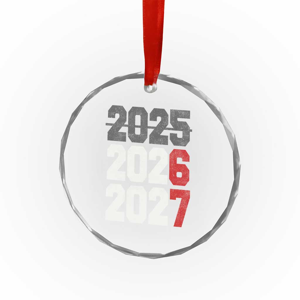 Funny 67 New Year Crystal Glass Ornament Happy New Year 2026 2027 Sports Jersey Number TS11 Print Your Wear