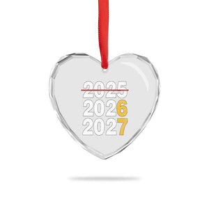Funny 67 New Year Heart Crystal Glass Ornament Happy New Year 2026 2027 Six Seven Meme TS11 Print Your Wear