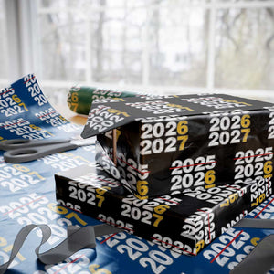 Funny 67 New Year Wrapping Paper Roll Happy New Year 2026 2027 Six Seven Meme TS11 Black Print Your Wear