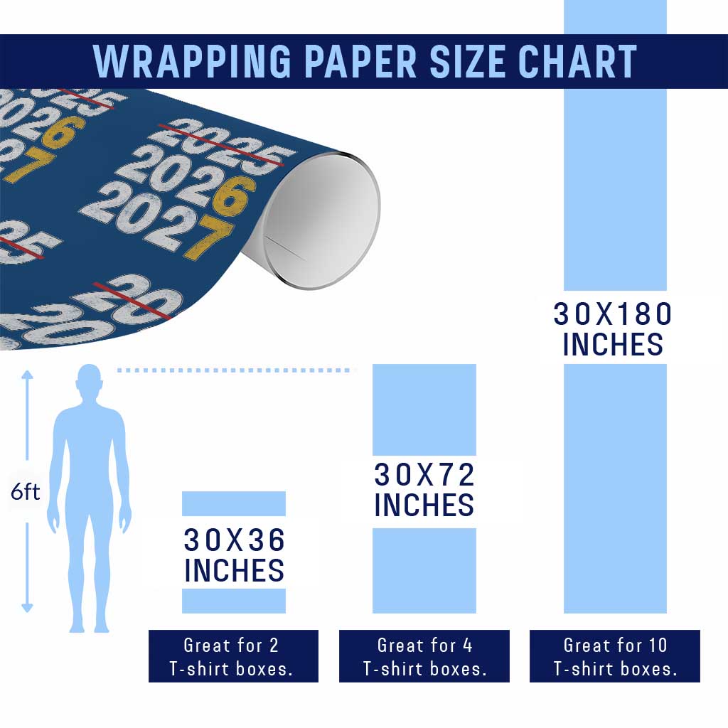 Funny 67 New Year Wrapping Paper Roll Happy New Year 2026 2027 Six Seven Meme TS11 Print Your Wear