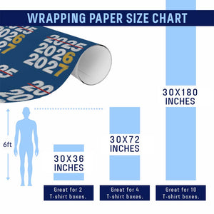 Funny 67 New Year Wrapping Paper Roll Happy New Year 2026 2027 Six Seven Meme TS11 Print Your Wear